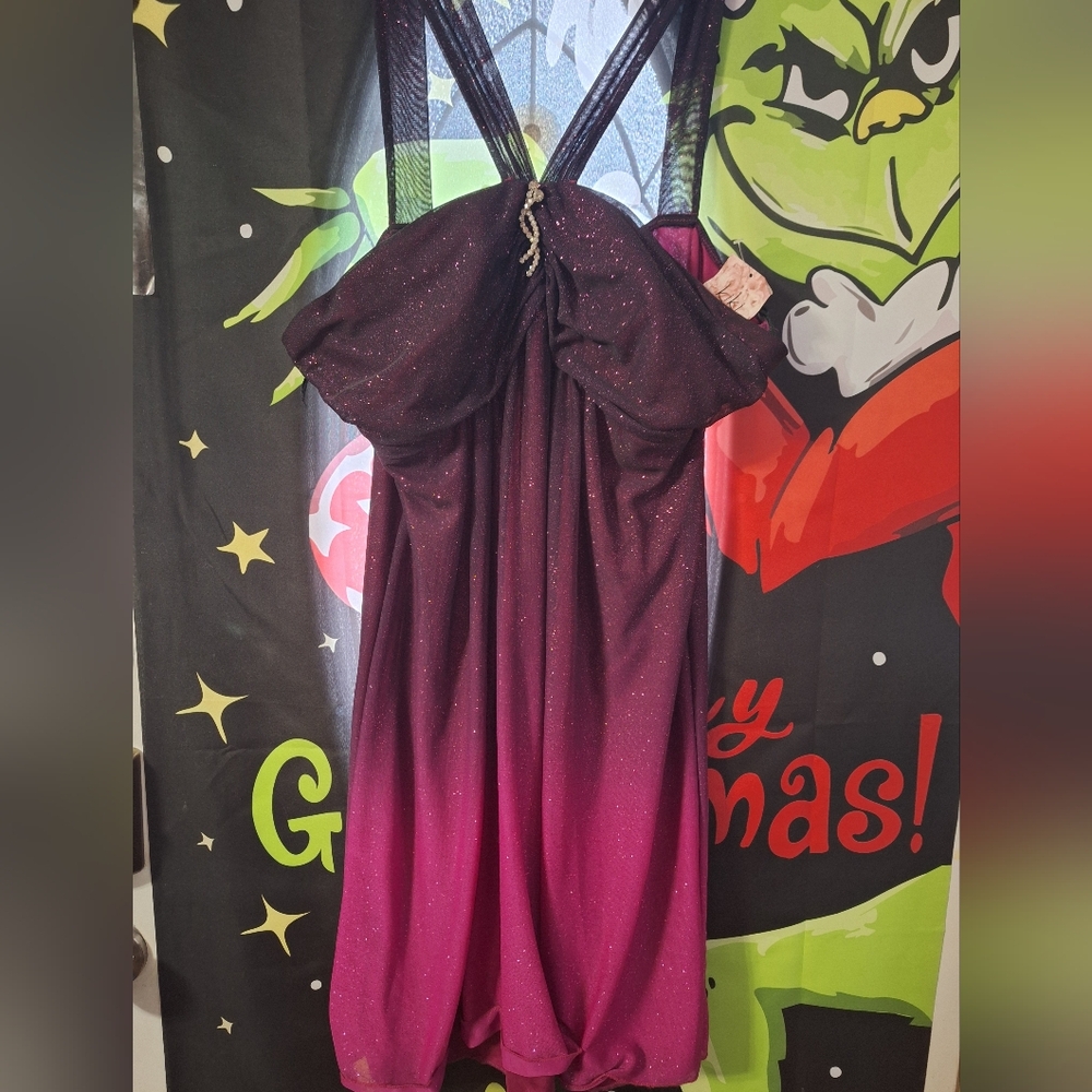 Size 3X Womans Sparkling Pink And Purple Sequin dress Dress